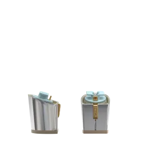 Block Heel Kit 3 Silver Metallic