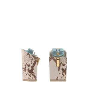 Block Heel Kit 4 Ivory Snakeskin