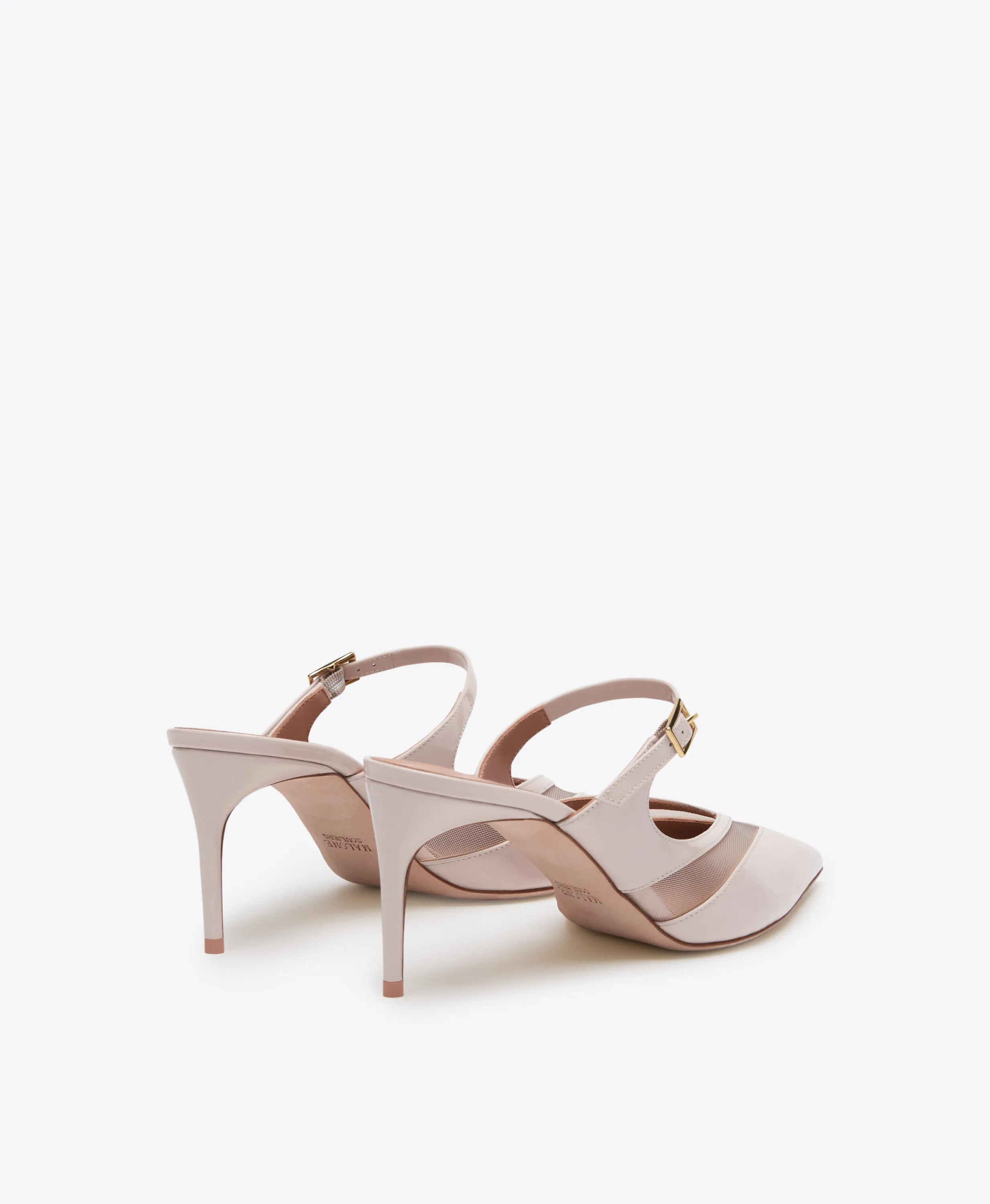 Cristi 70 Grey Leather Mesh Mules
