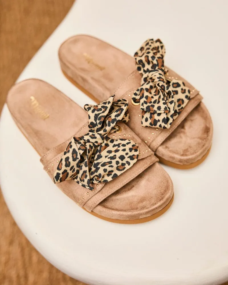 Dune Vegan Suede Slide Sandals | Sable