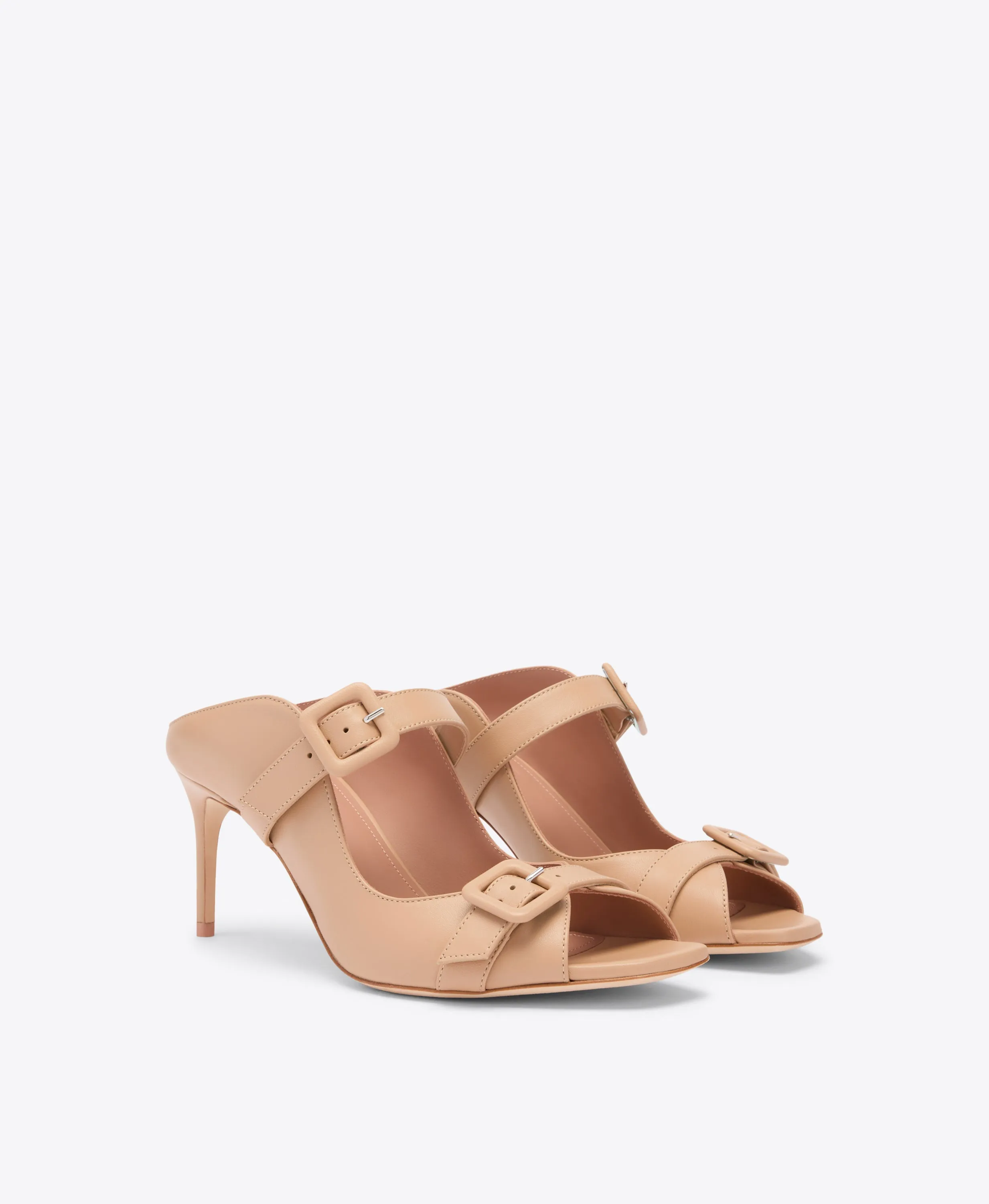 Isobel 70 Buff Leather Heeled Sandals