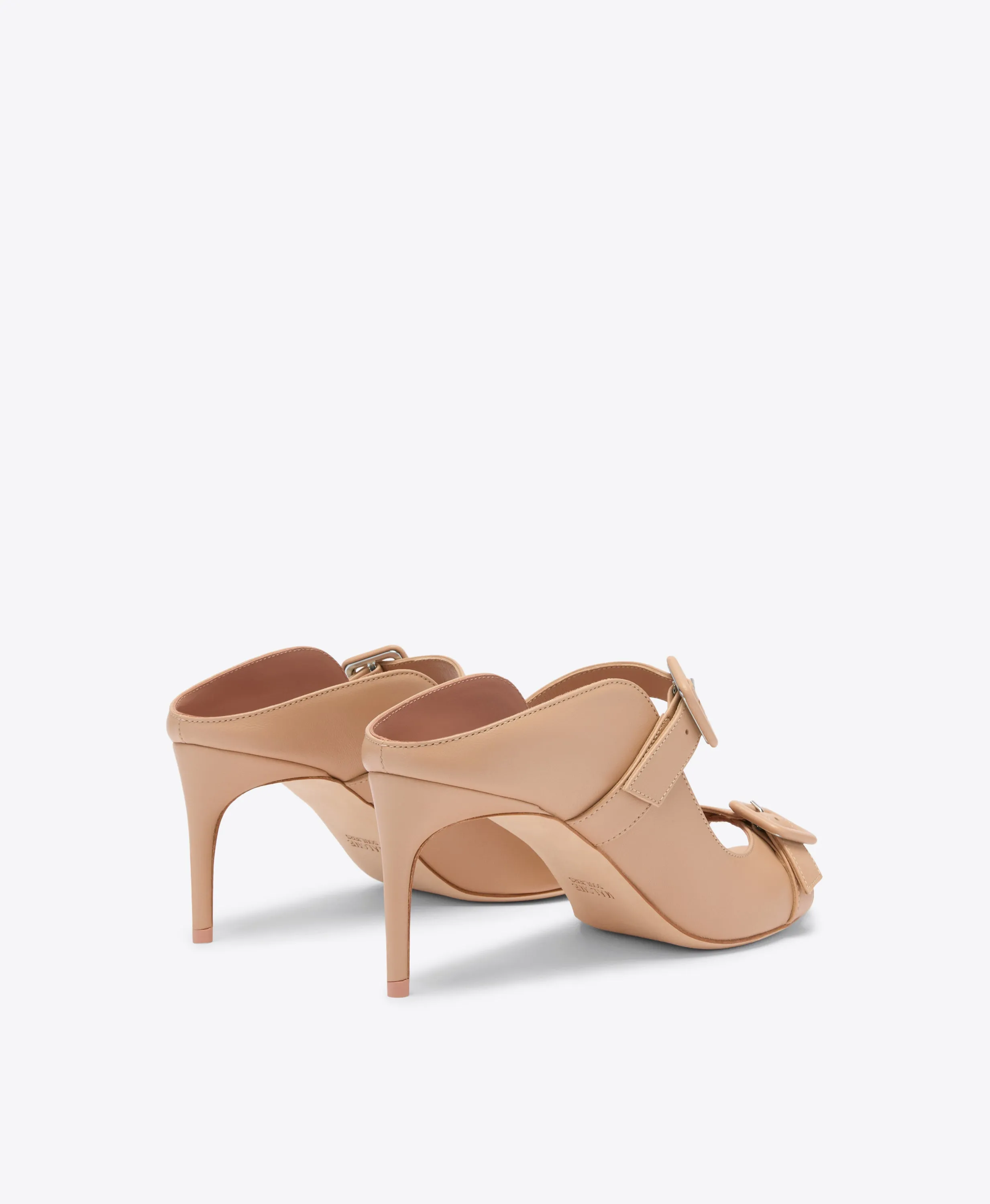 Isobel 70 Buff Leather Heeled Sandals
