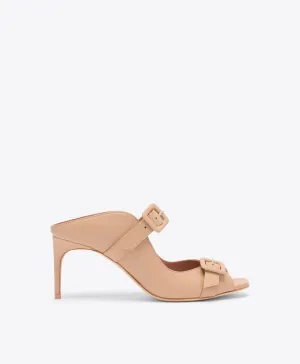 Isobel 70 Buff Leather Heeled Sandals