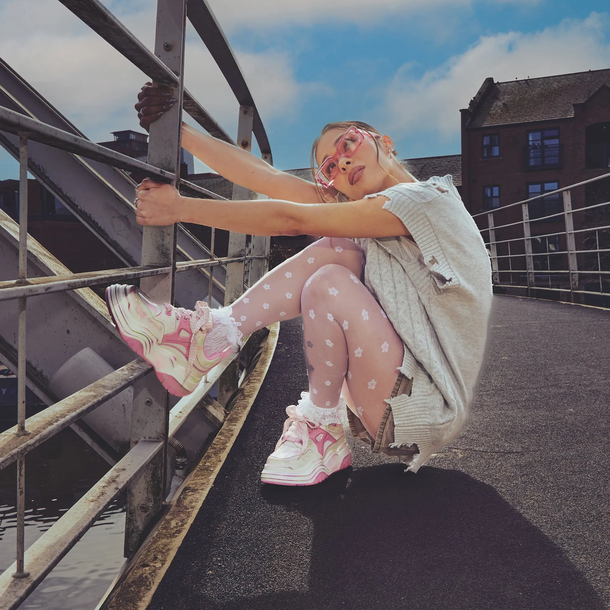 Kaleidoscopic Platform Trainers - Rainbow