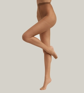 Lot de 3 collants femme en voile transparent Beige Dim Trio Rouge