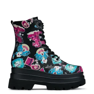 L’otta Monsters Trident Platform Boots - Black Multi