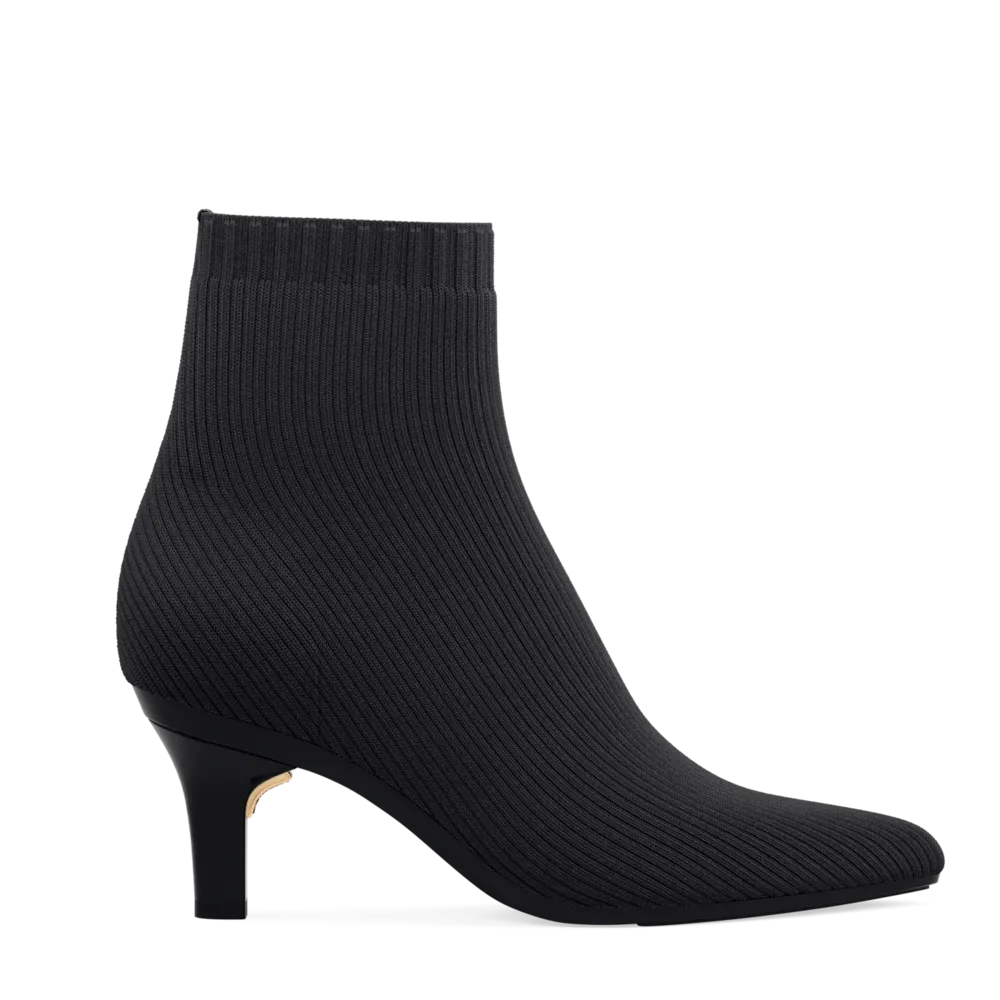 The Bootie - Coal Knit   Stiletto Heel Kit 3 Coal - FINAL SALE
