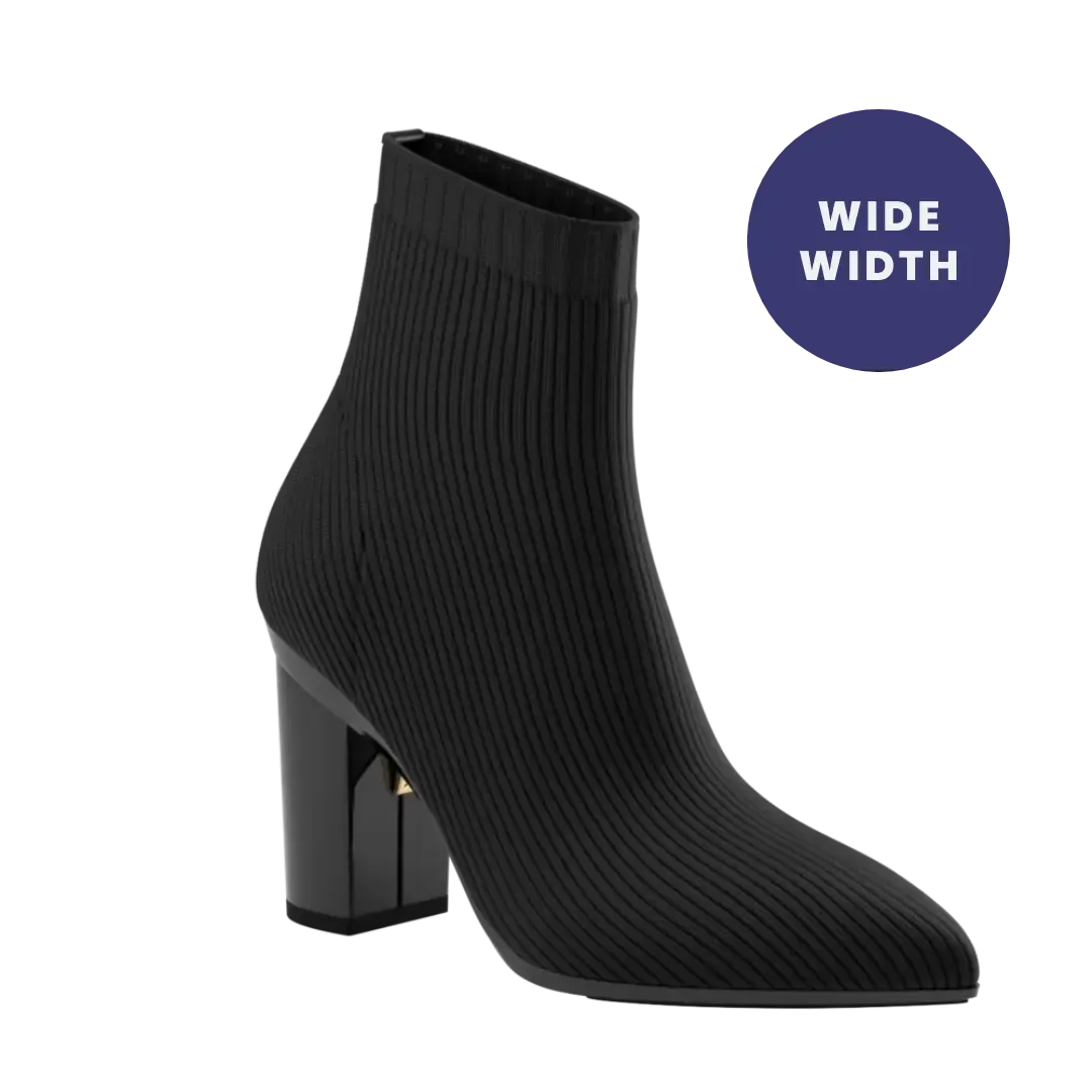 The Bootie Wide Width - Coal Knit 4 Block - FINAL SALE