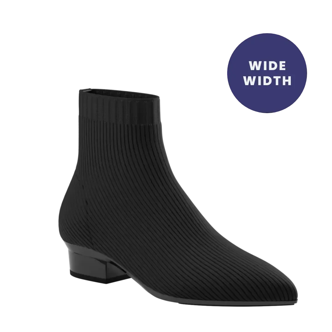 The Bootie Wide Width - Coal Knit 4 Block - FINAL SALE