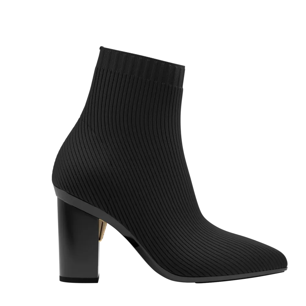 The Bootie Wide Width - Coal Knit 4 Block - FINAL SALE