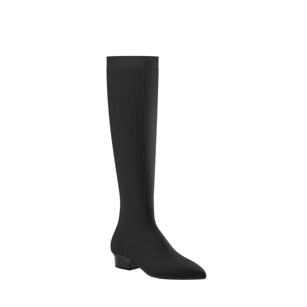 The Knee High Boot Coal Knit   Stiletto Heel Kit 3 Coal - FINAL SALE
