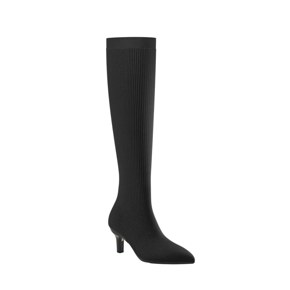 The Knee High Boot Coal Knit   Stiletto Heel Kit 3 Coal - FINAL SALE