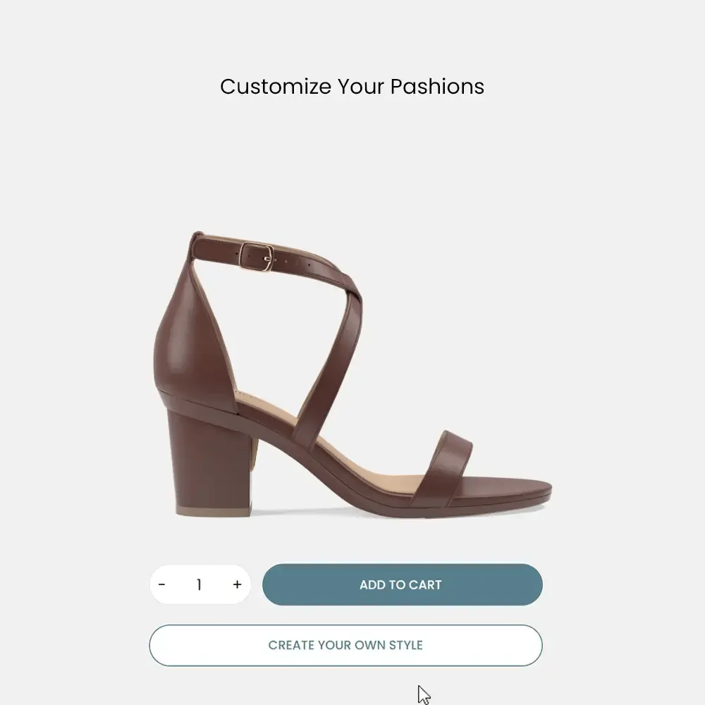 The Sandal - Walnut Leather   Block Heel Kit 3 Walnut - FINAL SALE