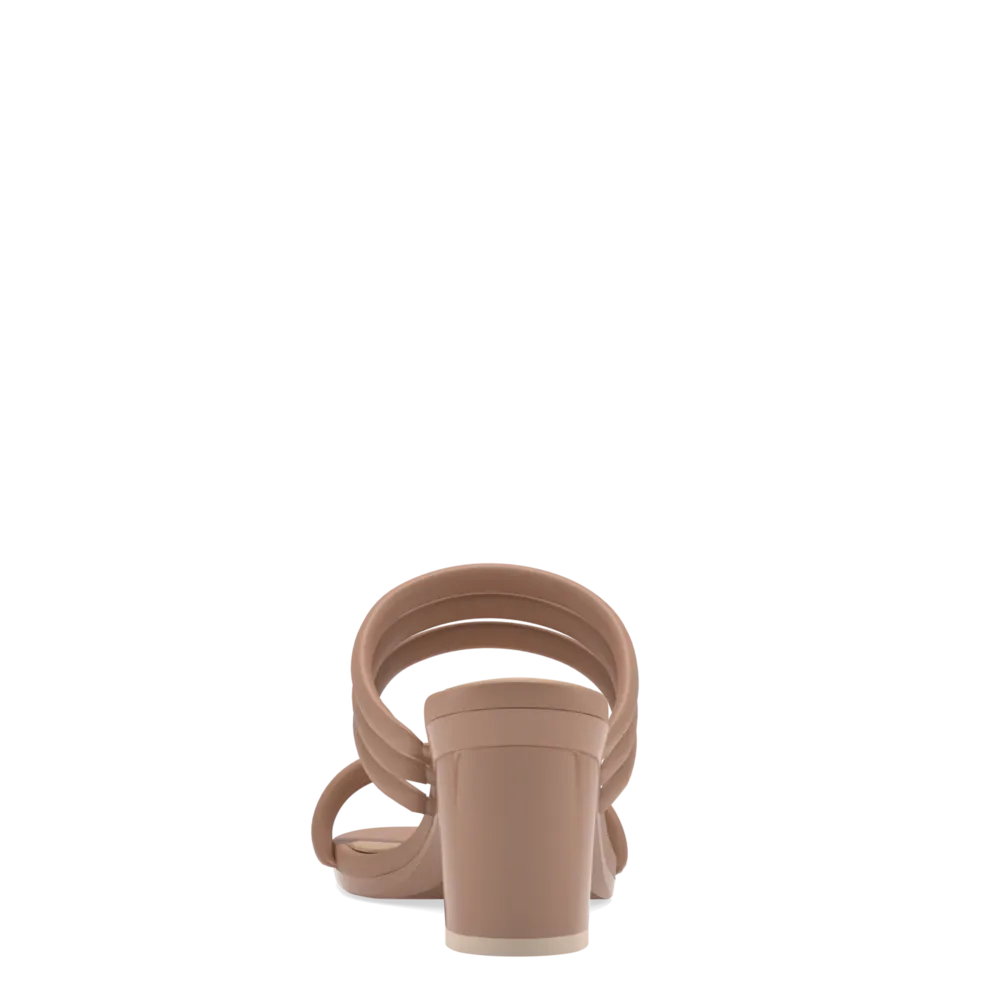 The Slide - Latte Vegan Leather Rope 3 Block