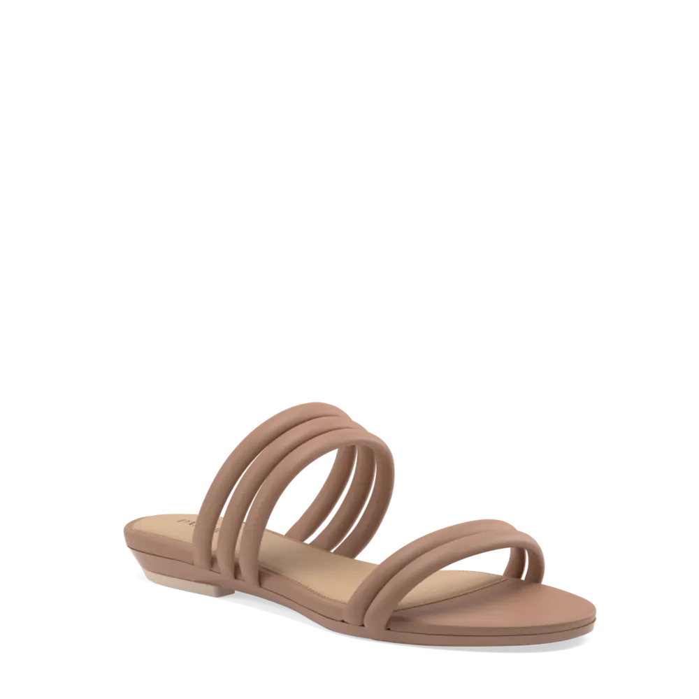 The Slide - Latte Vegan Leather Rope 3 Block