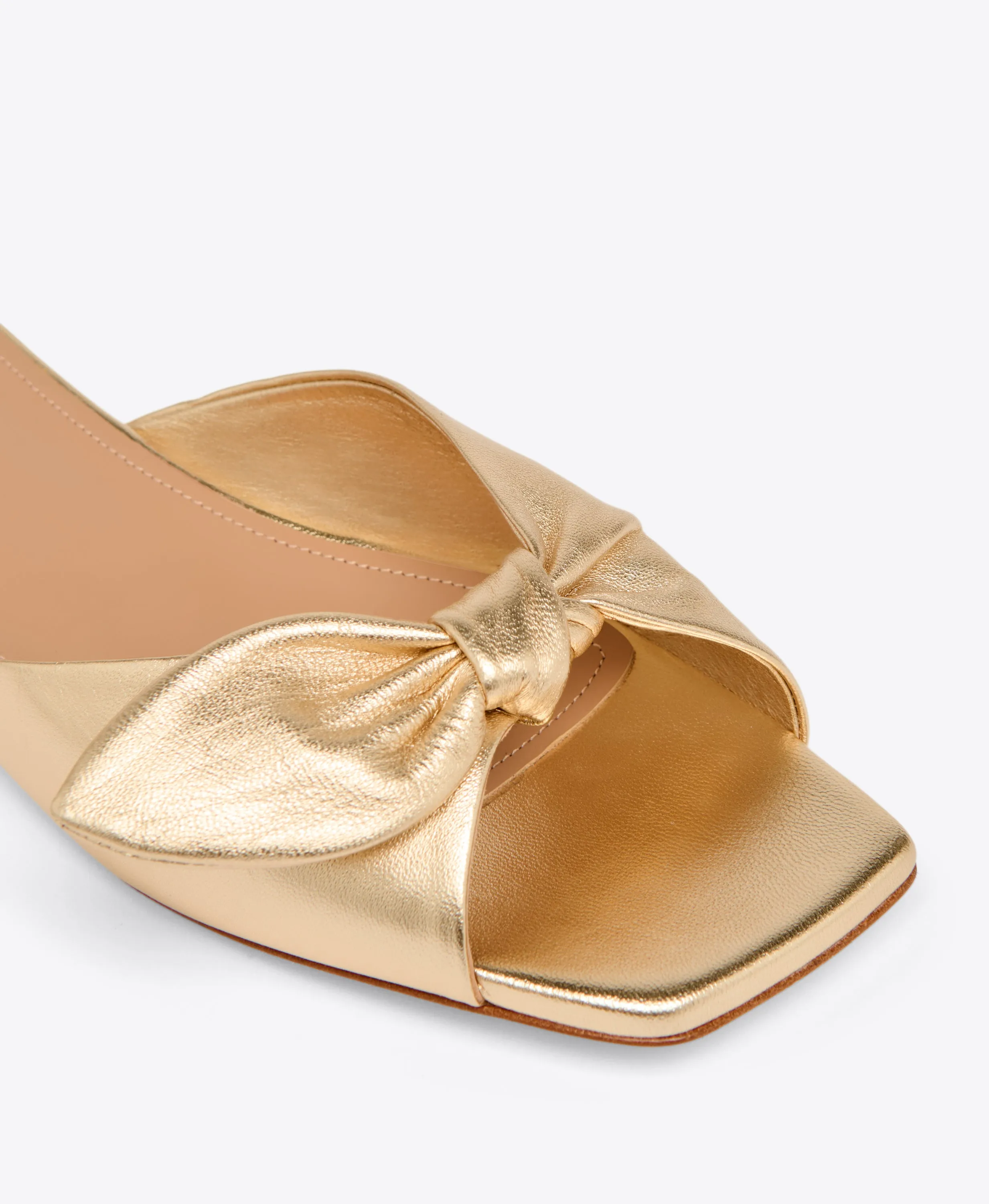 Vargas Gold Metallic Leather Flats