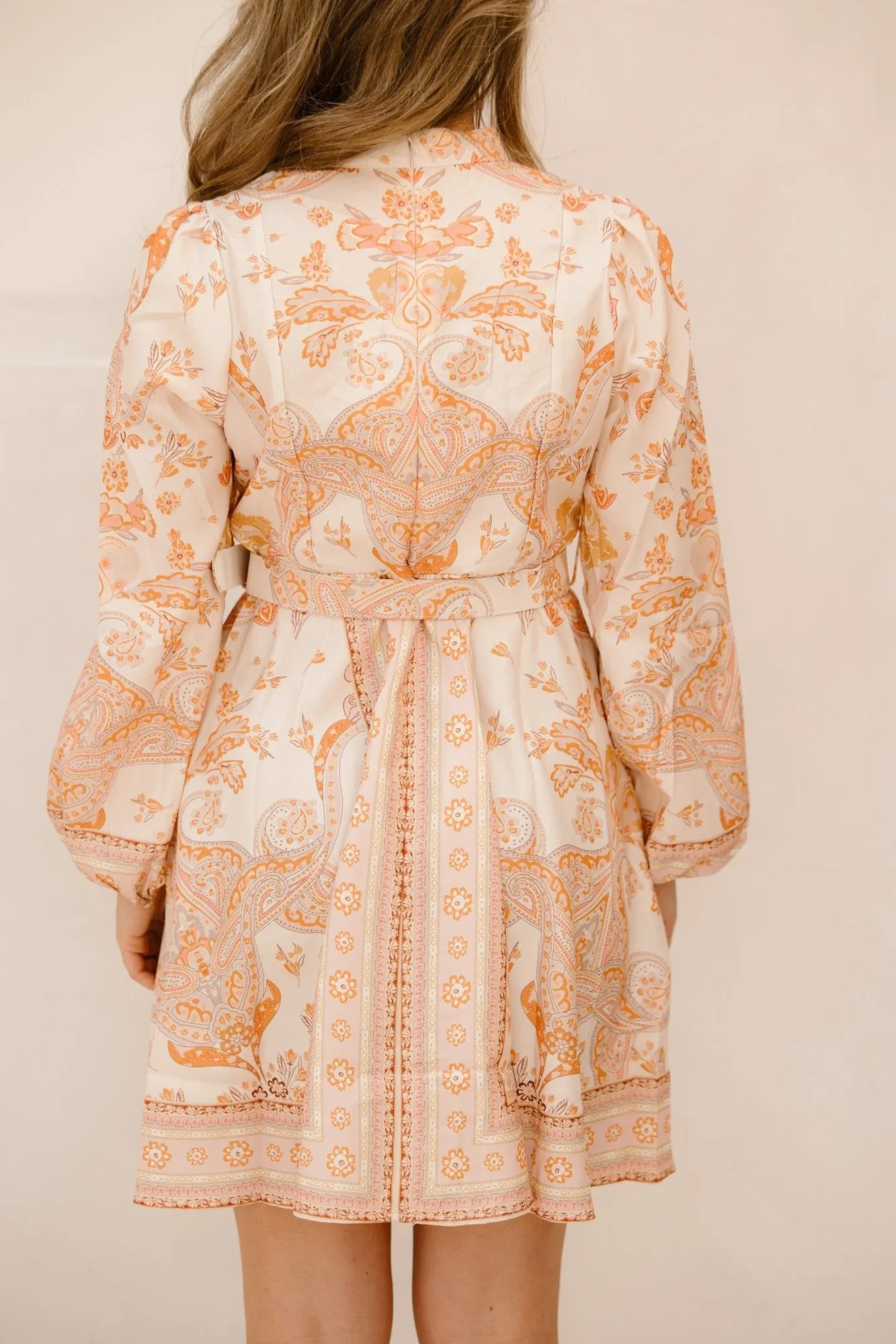 Wedding flower dress orange