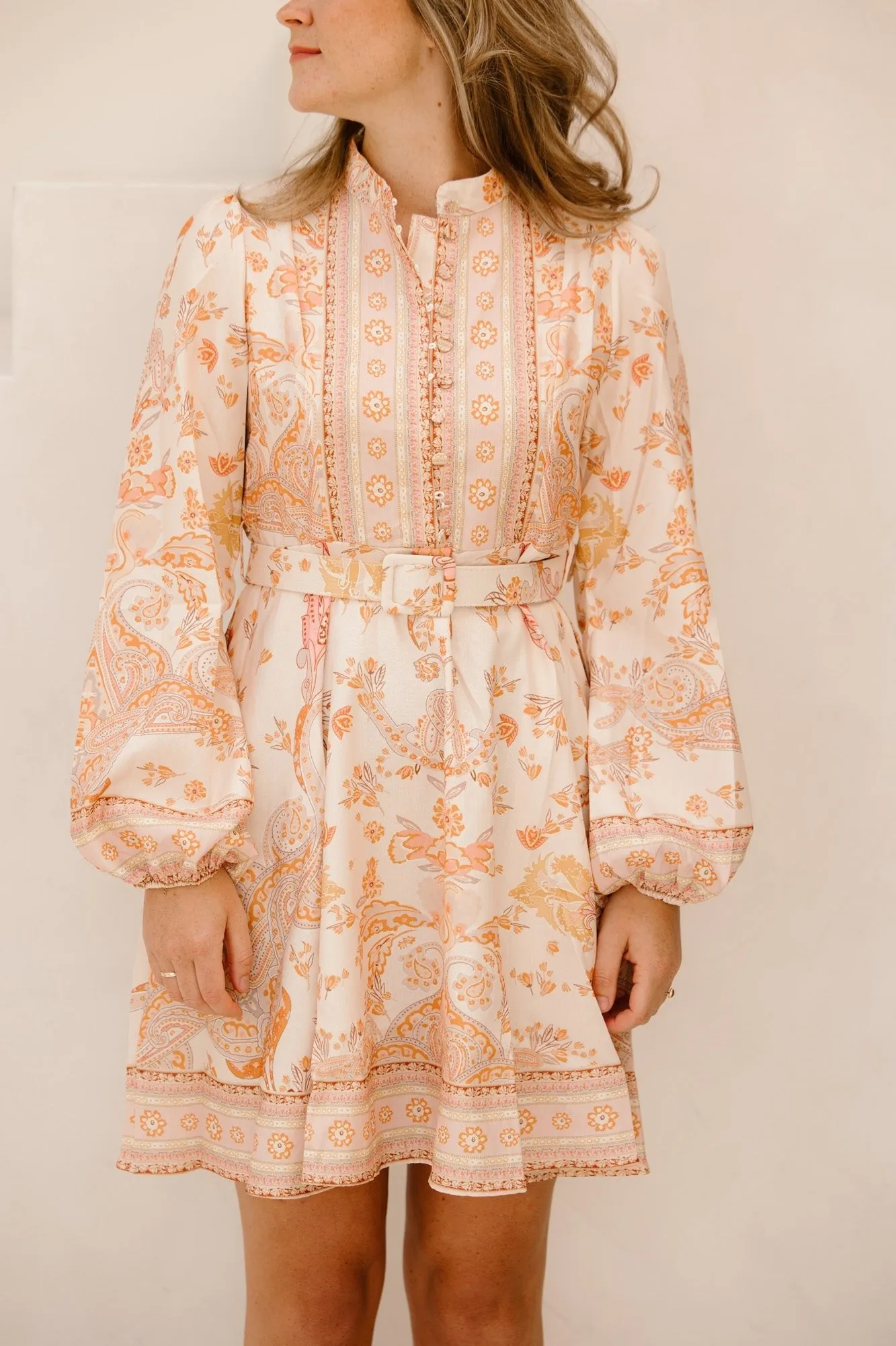 Wedding flower dress orange