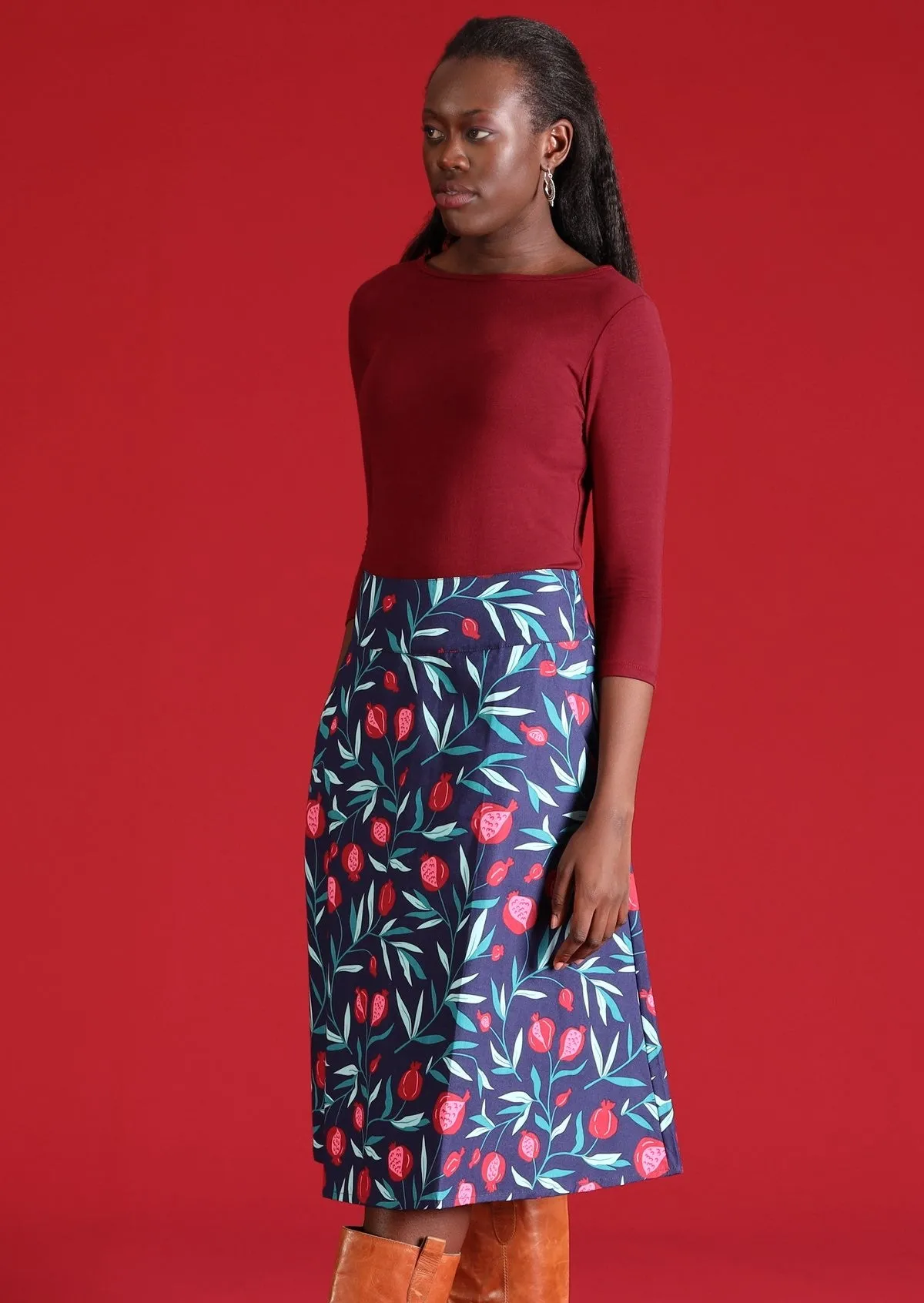 Zarah Skirt Pomegranate